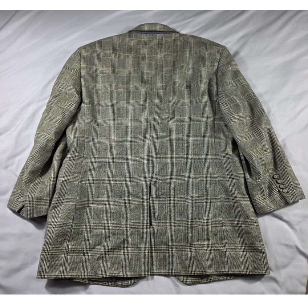 Jos. A. Bank Blazer Men 42R (42S) Glen Plaid Wool Alpaca Silk Blend Sport Coat
